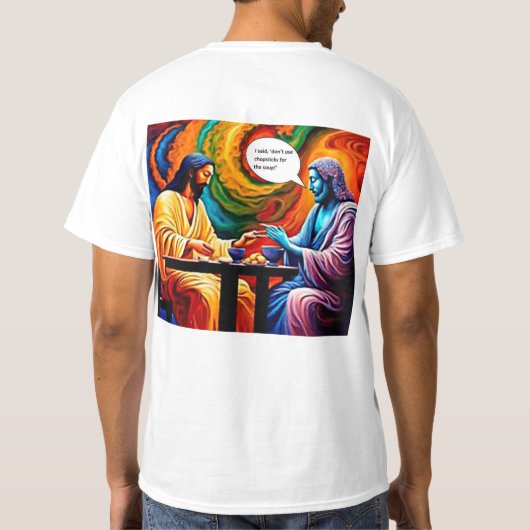 Eetstokjes Soep T-shirt (Achterkant)