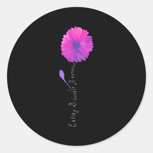 Eetstoornis Anorexia Boulimie Bewustzijn Herstelle Ronde Sticker (Voorkant)