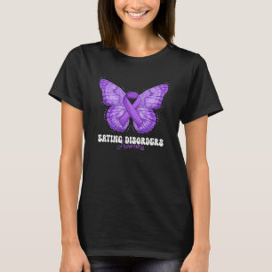 Eetstoornissen Bewustzijn Maand Paarse Lint Maar T-shirt