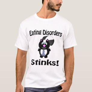 Eetstoornissen Stinks Skunk Awareness Design T-shirt