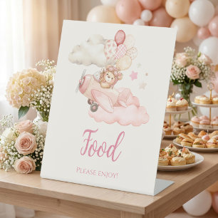 Eettafel Meisje Baby Shower Reclamebord Met Voetstuk