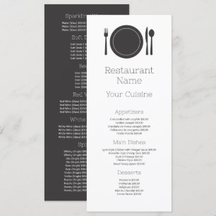 Eettafelsetting, Restaurant Slimline Menu
