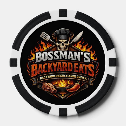 Eetwaar uit de achtertuin van Bossman Poker Chips (Voorkant)