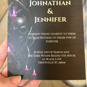 Eetwige Nacht Gotische Vampier Bruiloft Donkere Ro Kaart