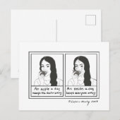 Eeuon per dag houdt iedereen weg van striptekening briefkaart (Voorkant / Achterkant)