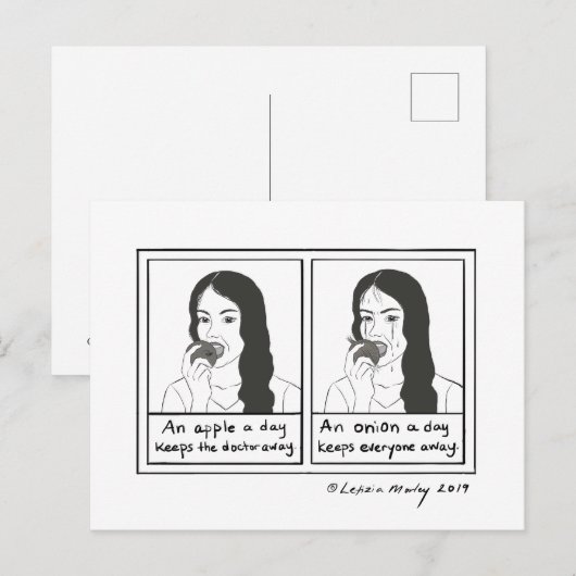 Eeuon per dag houdt iedereen weg van striptekening briefkaart (Voorkant / Achterkant)