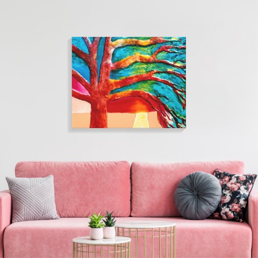 Eeuwboom Canvas Afdruk (Insitu (Woonkamer))