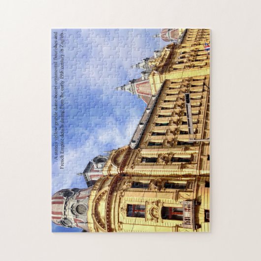 eeuwenoud gebouw in Zagreb Kroatië Legpuzzel (Verticaal)