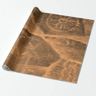 eeuwenoud ontwerp op de grotmuur. geschiedenis van cadeaupapier