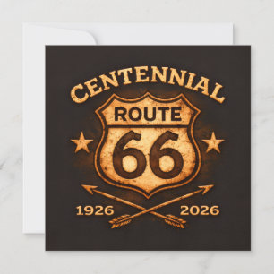 Eeuwfeest Amerikaanse Snelweg Retro Mijlpaal Kaart