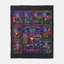 Eeuwfeest Moederweg Neon Stempel Fleece Deken