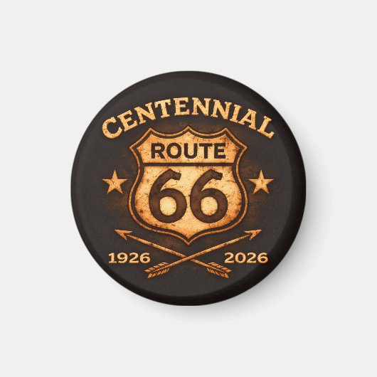 Eeuwfeest Route 66 ontwerp aandenken Magneet (Voorkant)