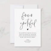 eeuwig dankbaar voor de zwarte en witte bruiloft bedankkaart (Voorkant)