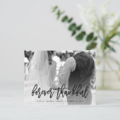 eeuwig dankbaar | Zwarte typografie en foto Briefkaart (Staand voorkant)