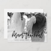eeuwig dankbaar | Zwarte typografie en foto Briefkaart (Voorkant / Achterkant)