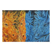 Eeuwig evenwicht-Paarden-Twin Flame Art- Perfect Poster (Voorkant)