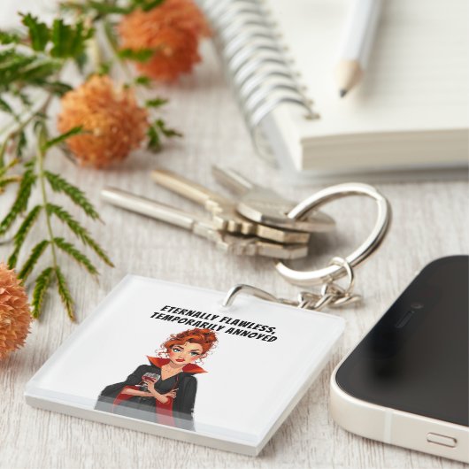 Eeuwig foutloze vampier Ms Sass Sleutelhanger (Voorkant Rechts)