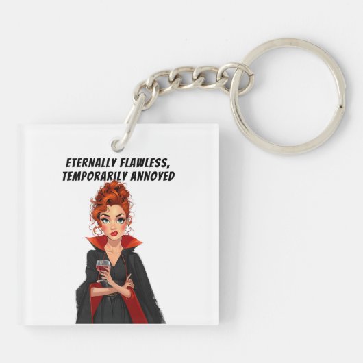 Eeuwig foutloze vampier Ms Sass Sleutelhanger (Achterkant)