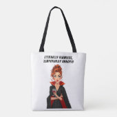 Eeuwig foutloze vampier Ms Sass Tote Bag (Achterkant)
