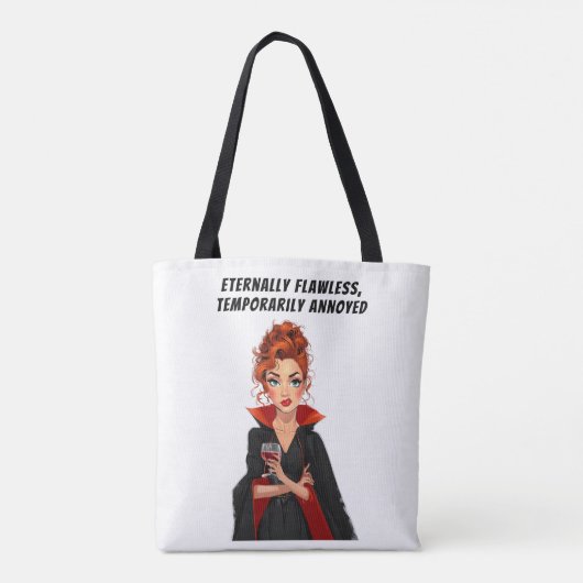 Eeuwig foutloze vampier Ms Sass Tote Bag (Achterkant)