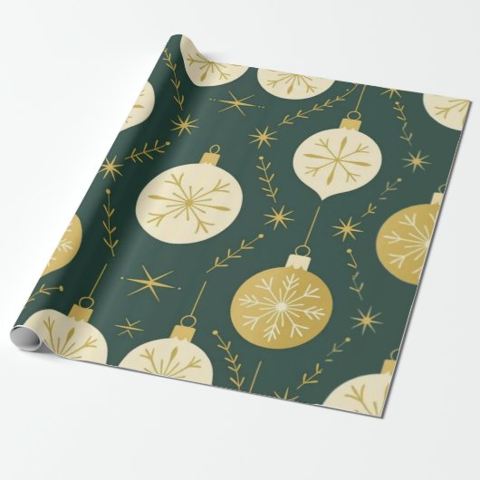 Eeuwig groene sprankels cadeaupapier (Uitgerold)