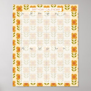 Eeuwig groene verjaardagskalender Kathrin Legg Poster