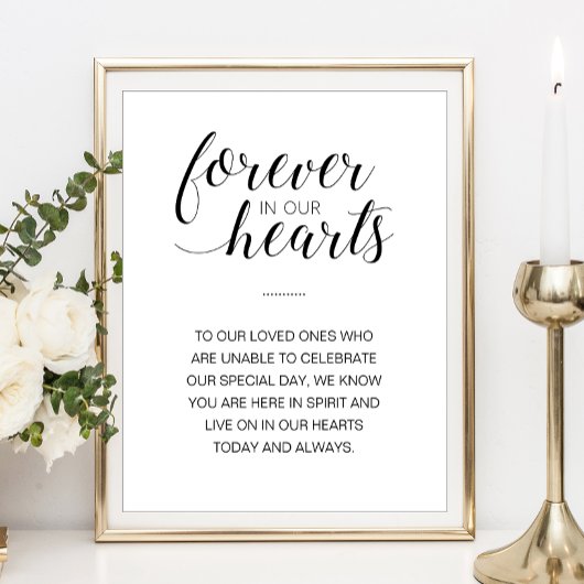 Eeuwig in Onze Harten Trouwherdenking Poster