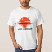 eeuwig jagen op zonsondergang t-shirt (Voorkant)