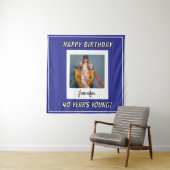 Eeuwig Jong Vintage Foto Verjaardag Wandkleed (In situ)