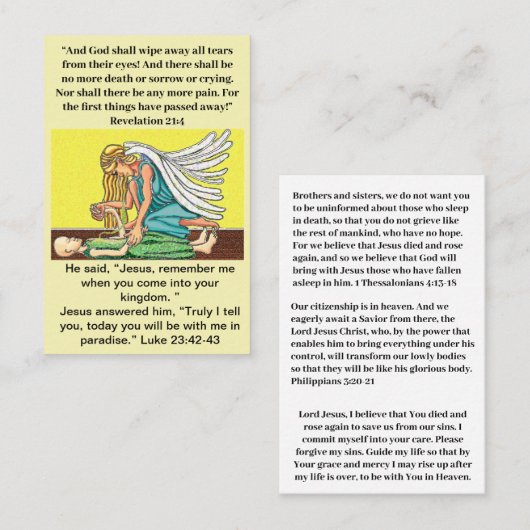 Eeuwig leven Kaart Visitekaartje (Voorkant / Achterkant)