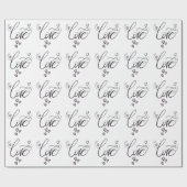 Eeuwig Liefdesschrift | Minimalistische Romantisch Cadeaupapier (Vlak)