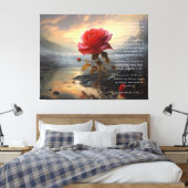 Eeuwig Roos Canvas Afdruk (Insitu (Slaapkamer))