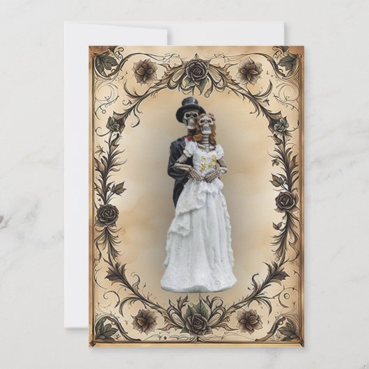 Eeuwig verenigde man en vrouw skeletten kaart (Voorkant)