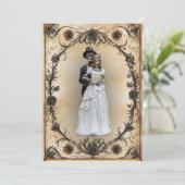 Eeuwig verenigde man en vrouw skeletten kaart (Staand voorkant)