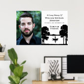 Eeuwig Vissen Met Eigen Foto Uitvaart Herdenking Poster (Thuiskantoor)