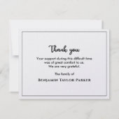 Eeuwig Visserij Herdenkingsrouw Black And White Bedankkaart (Achterkant)