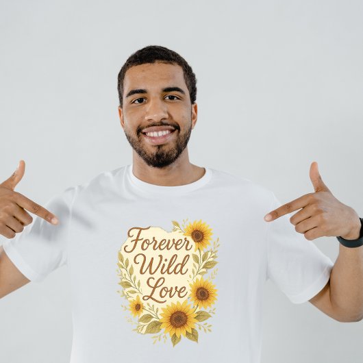 Eeuwig Wilde Liefde – Boho Rustieke Zonnebloem Bru T-shirt