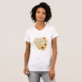 Eeuwig Wilde Liefde – Boho Rustieke Zonnebloem Bru T-shirt (Voorkant volledig)