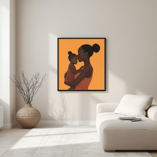 Eeuwige Band – Afrikaanse Moeder & Kind Kunst I Poster