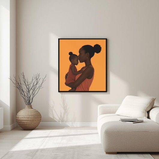 Eeuwige Band – Afrikaanse Moeder & Kind Kunst I Poster