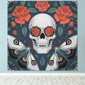 Eeuwige bloei: een dans van leven en dood canvas afdruk (Insitu (Houten vloer))