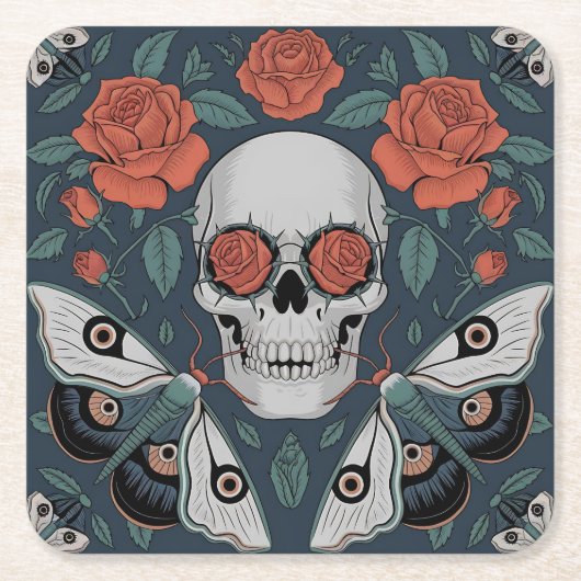 Eeuwige bloei: een dans van leven en dood kartonnen onderzetters (Voorkant)