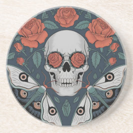 Eeuwige bloei: een dans van leven en dood zandsteen onderzetter