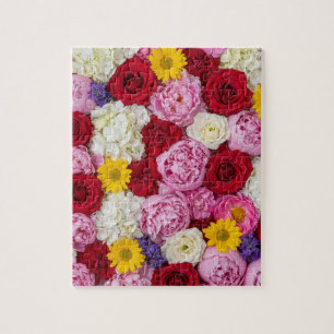 Eeuwige Bloei: Een Premium Bloemenschildering Legpuzzel