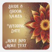 Eeuwige bloei: een tijdloze viering van de liefde vierkante sticker (Voorkant)