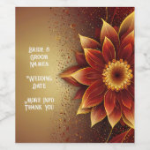 Eeuwige bloei: een tijdloze viering van de liefde wijn etiket (Enkel label)