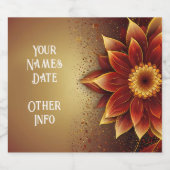 Eeuwige bloei: een tijdloze viering van liefde sparkling wijnetiket (Enkel label)