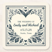 Eeuwige bloei kartonnen onderzetters (Voorkant)