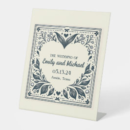 Eeuwige bloei reclamebord met voetstuk