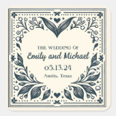 Eeuwige bloei vierkante sticker (Voorkant)